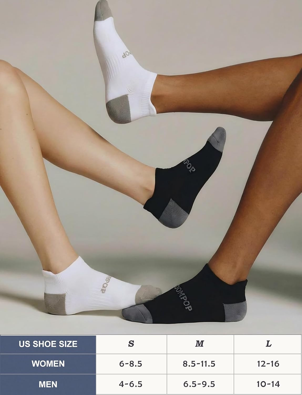 Compression Ankle Socks for Men & Women, Athletic Socks with Arch Support, Light