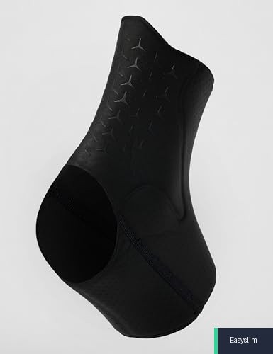 Ankle Support Sleeve Light Compression Black White XL Hook Loop Training