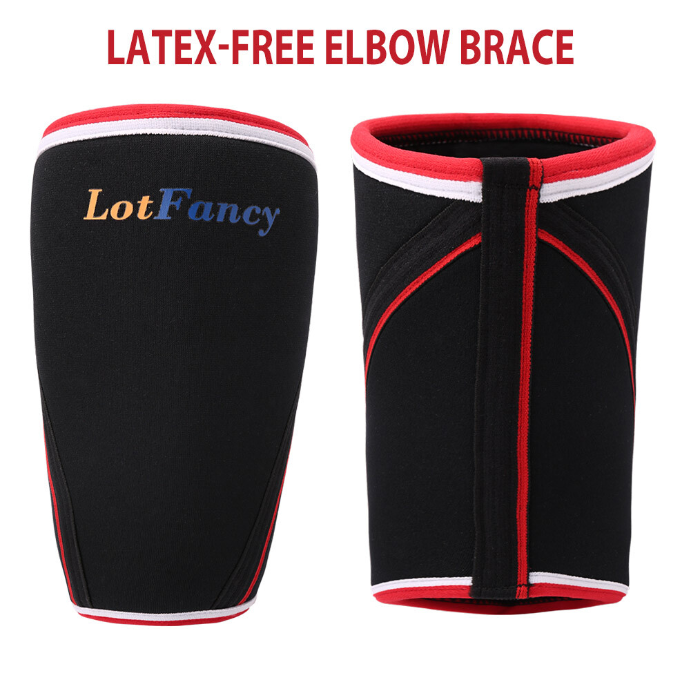 2x Elbow Compression Sleeves Neoprene 5mm Weightlifting Gym Power Weight lifting