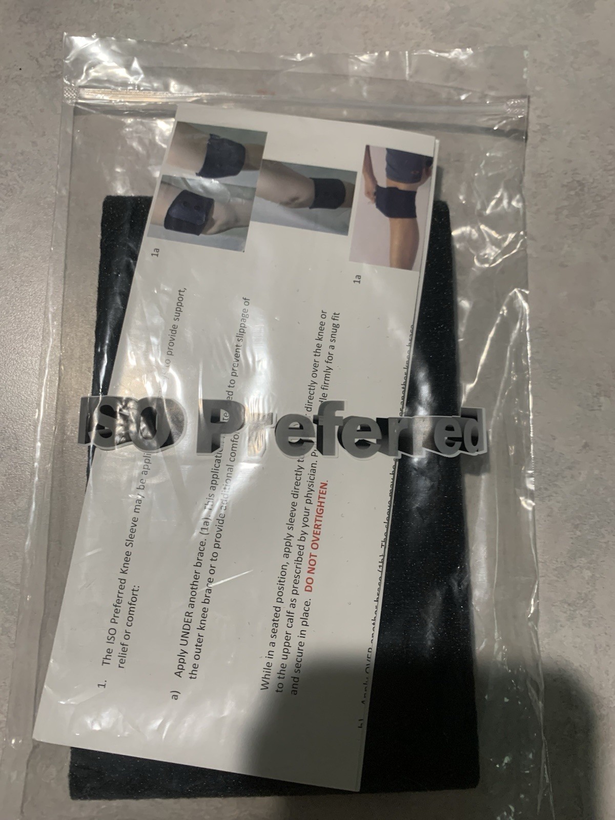 🔥 NEW ISO PREFERRED KNEE SUSPENSION SLEEVE BRACE BLACK KN208 UNIVERSAL SAVE 🔥