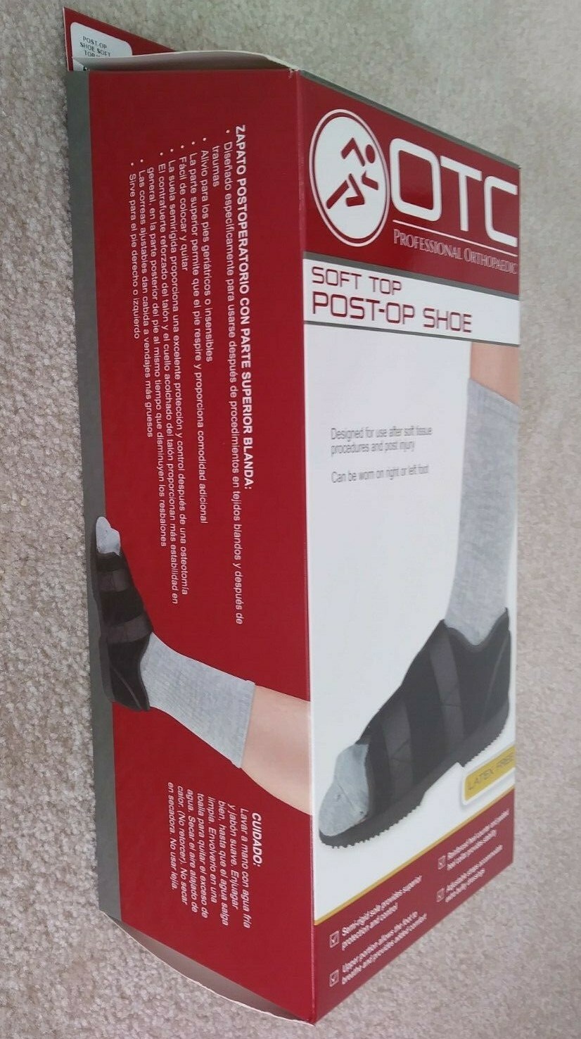OTC Post-Op Shoe, Soft Top, Women’s Medium Fits Shoe Size 7-8