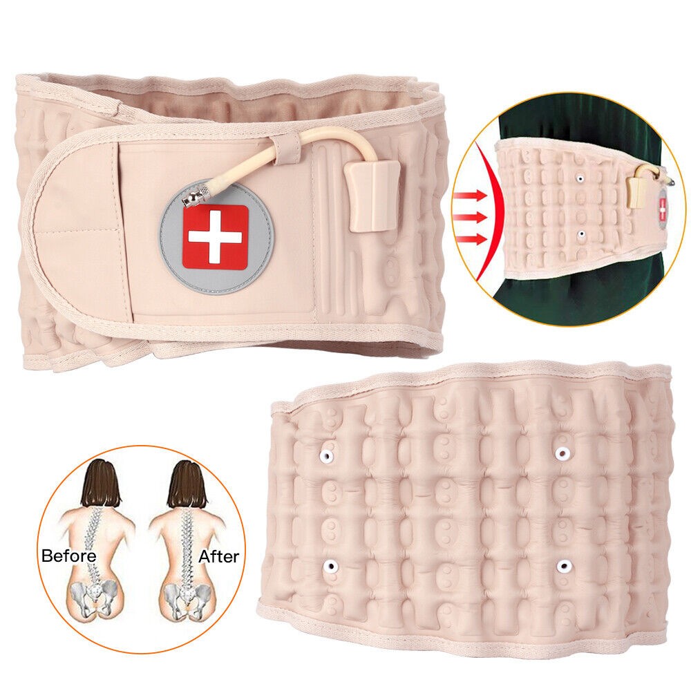 Decompression Back Belt Lumbar Support Belt Inflatable Traction Women & Men Use