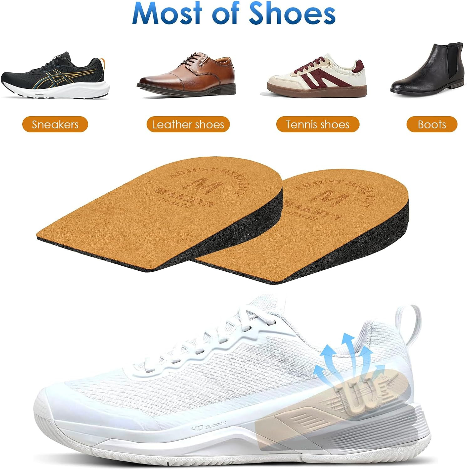 Adjustable Orthopedic Heel Lift for Leg Length Discrepancies and Heel Pain,Sport