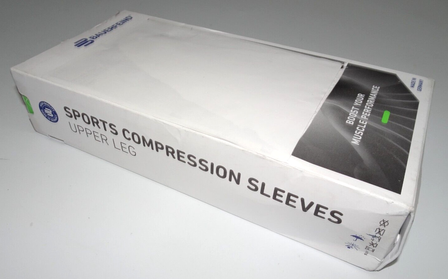 Bauerfeind Sports Compression Upper Leg Sleeves (1 Pair), Size S Short