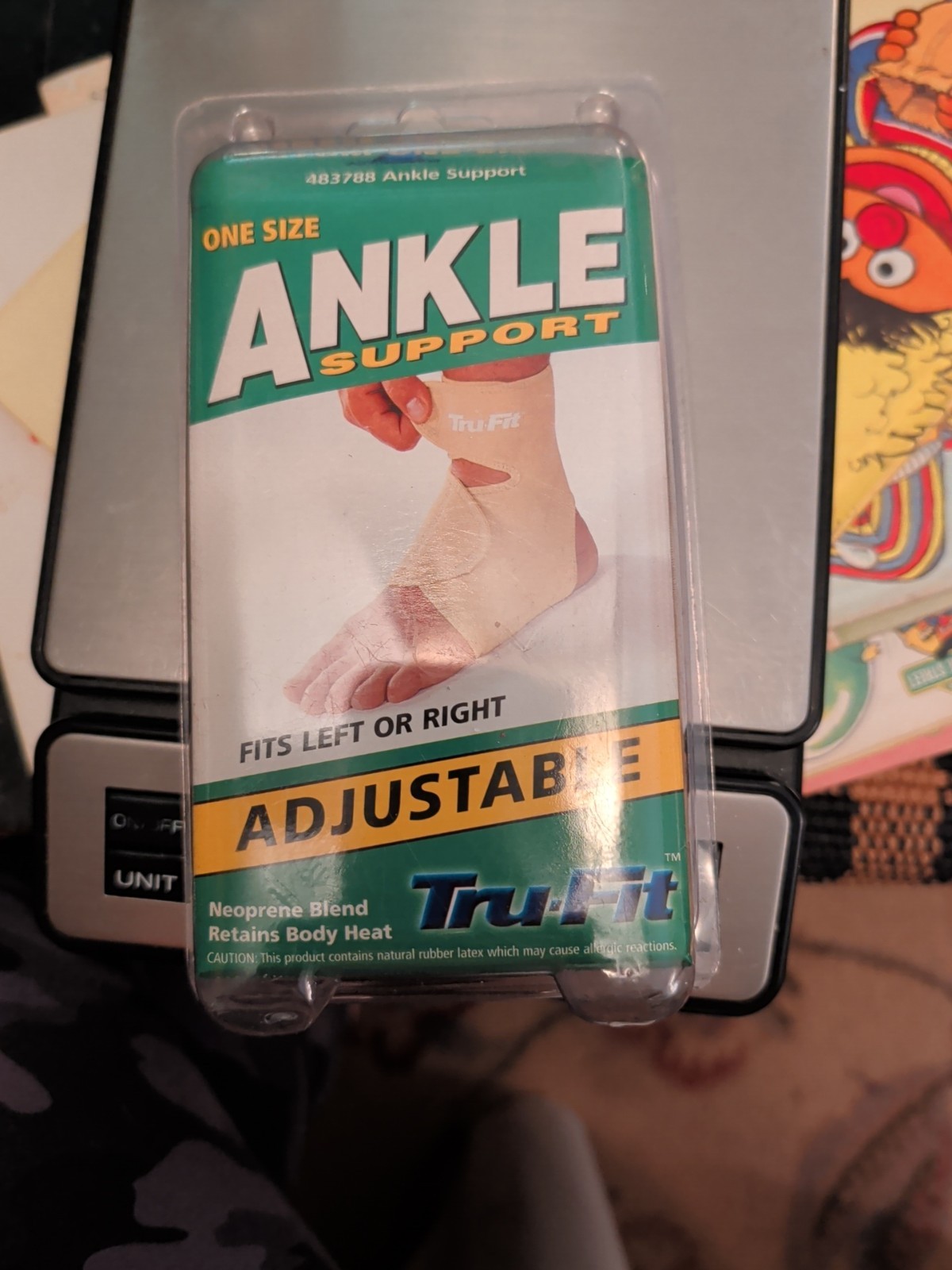 Tru-Fit Adjustable Ankle Support Brace One Size Beige Neoprene 483788