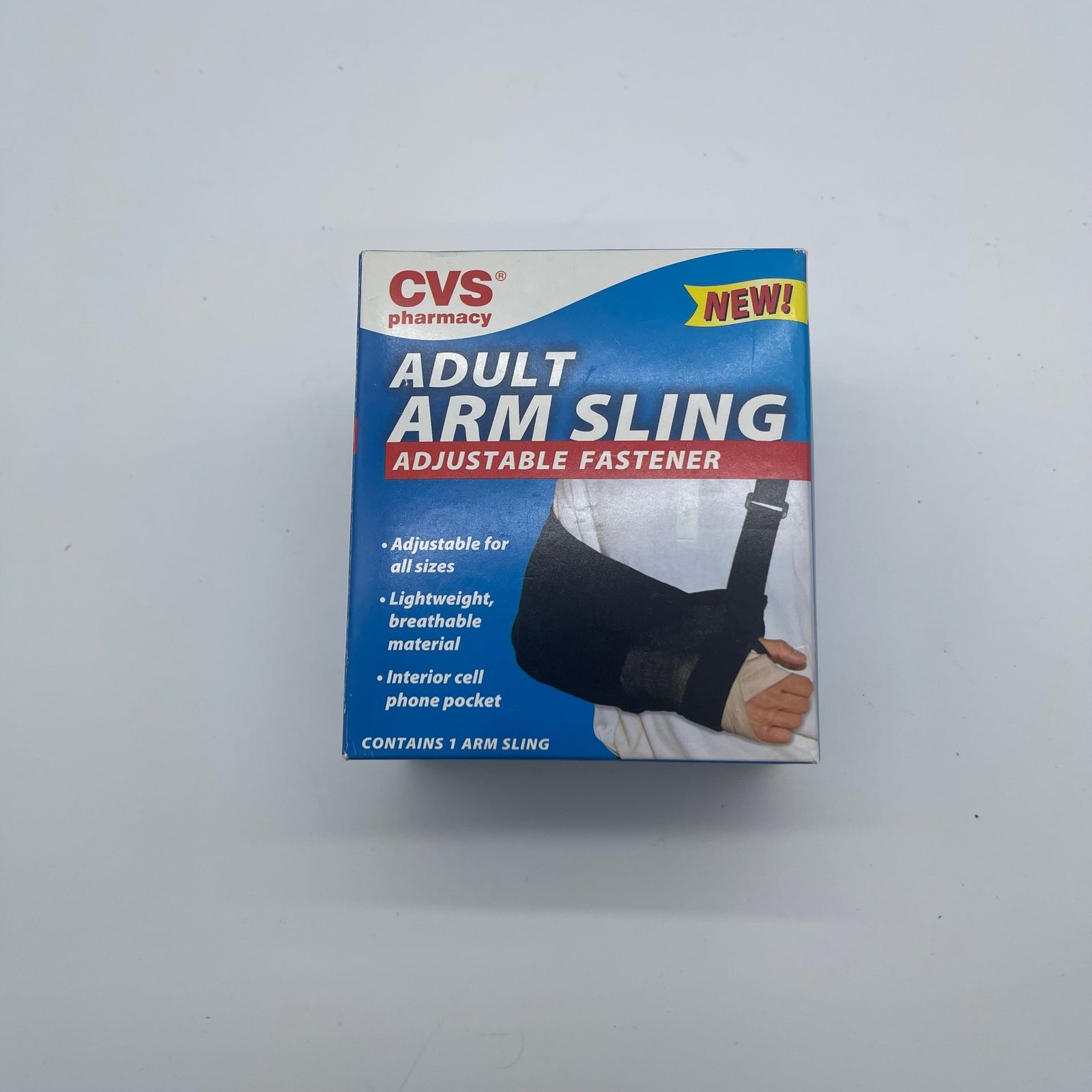 CVS Health Adult Arm Sling with Adjustable Fastener and Interior Pocket