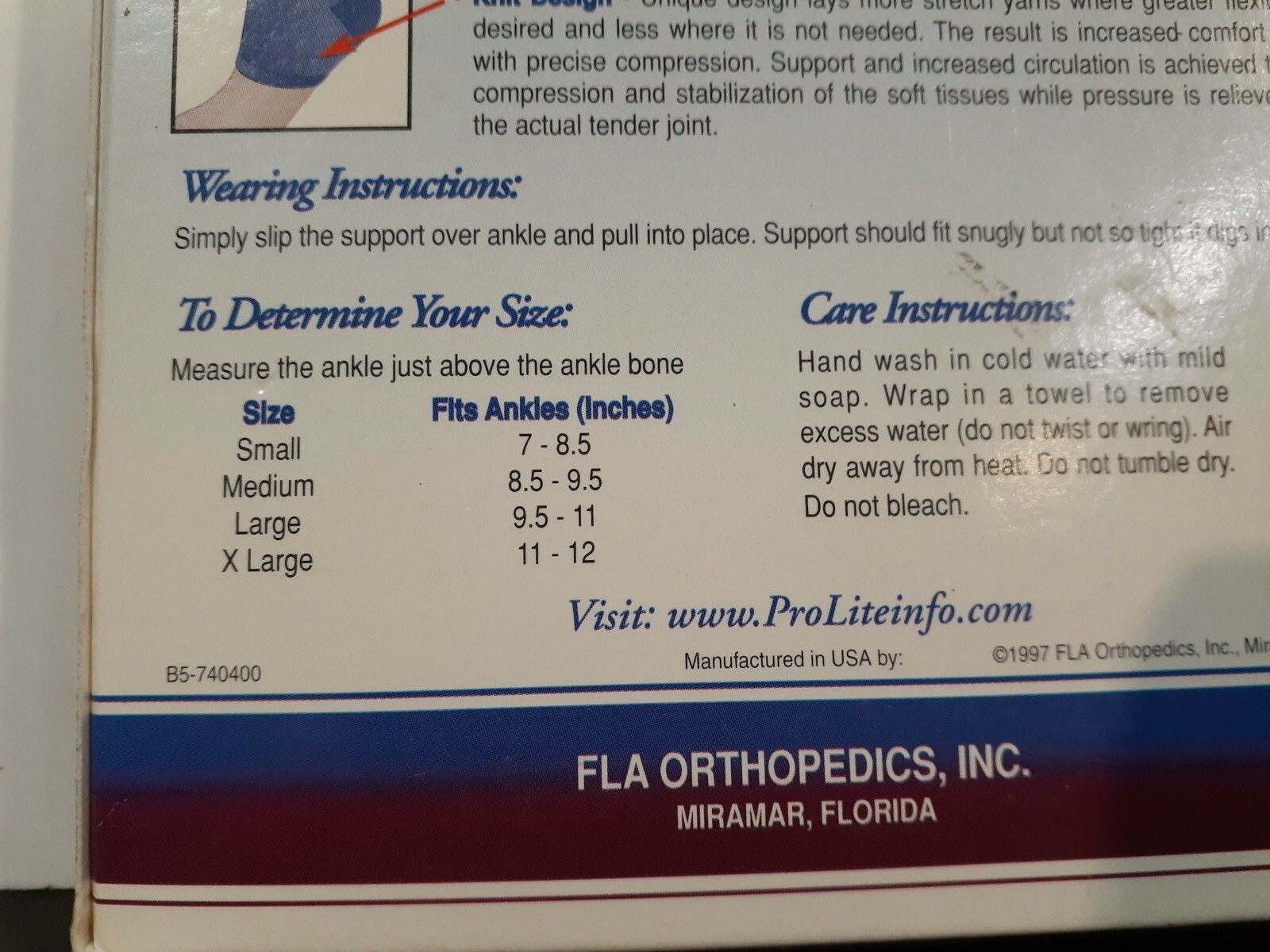 FLA Pro-Lite Ankle Support Knitted Pullover Blue Small