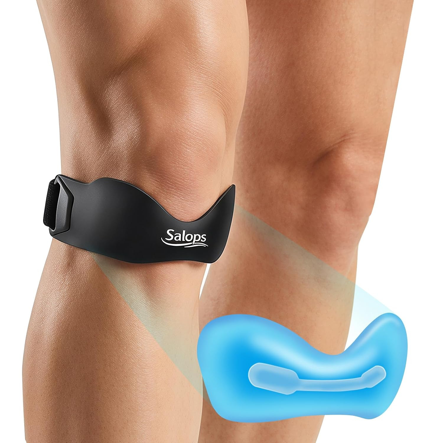 Patella Band, Silicone Patellar Tendon Support Band for Knee Pain & Tendonitis,