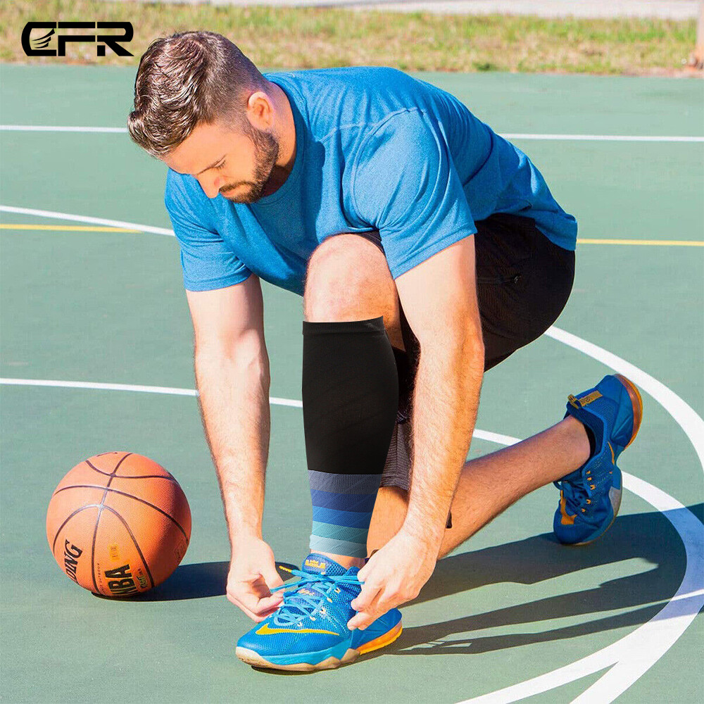 Compression Sleeve Calf Support Brace Graduated Leg Varicose Edema Sport Running