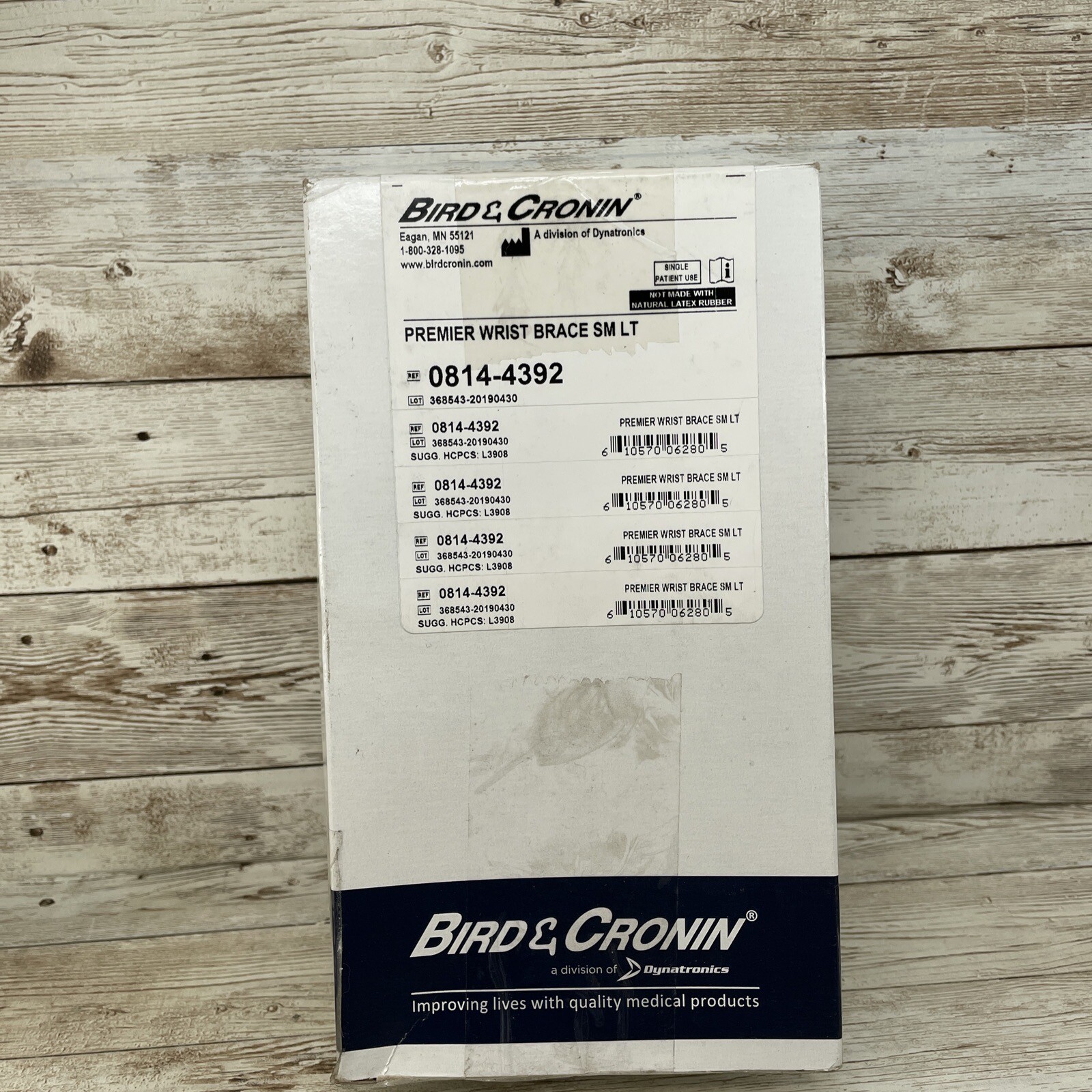 Bird & Cronin Premier Right Wrist Brace Size: SMALL LT 0814-4392