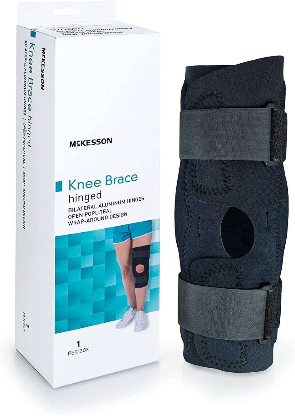 McKesson Knee Brace Hinged Bilateral Open Popiteal 2X-Large (25 1/2 in to 28 in