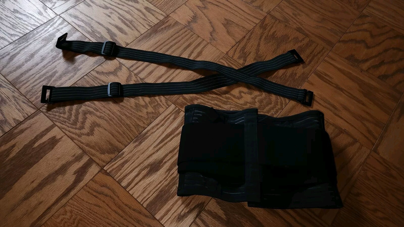 NeoTech Care Adjustable Back Brace Lumbar Support Belt w Suspenders M