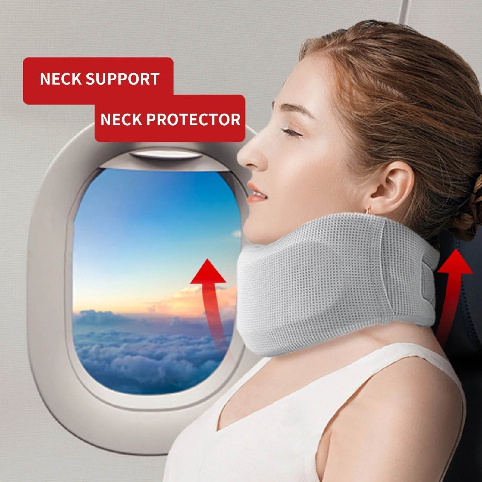 Soft Foam Neck Brace Support Adjustable With Replacement Cover Home Travel