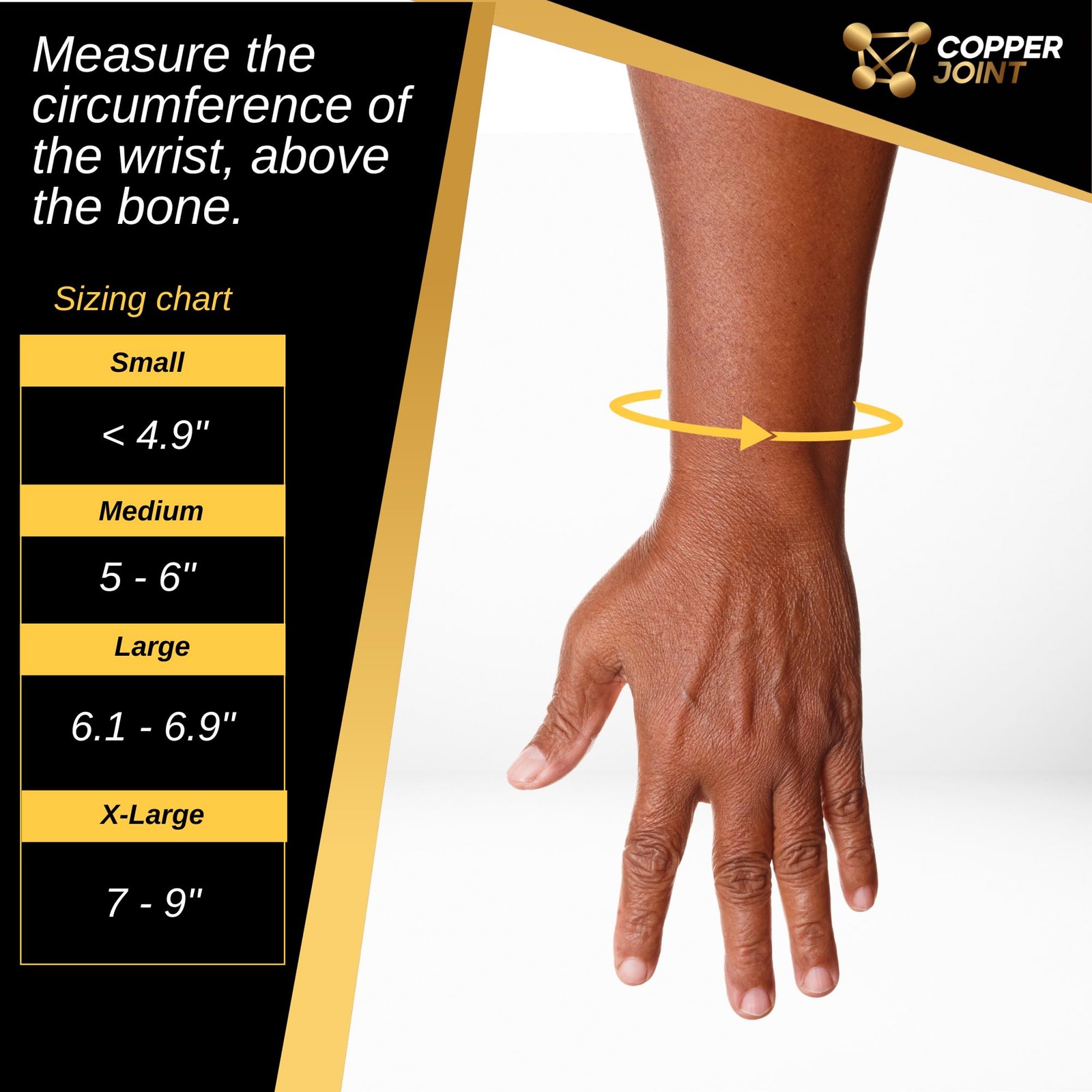 Hand Wrist Support Brace – Copper Compression Wrist Sleeve Men, Functional Ha…