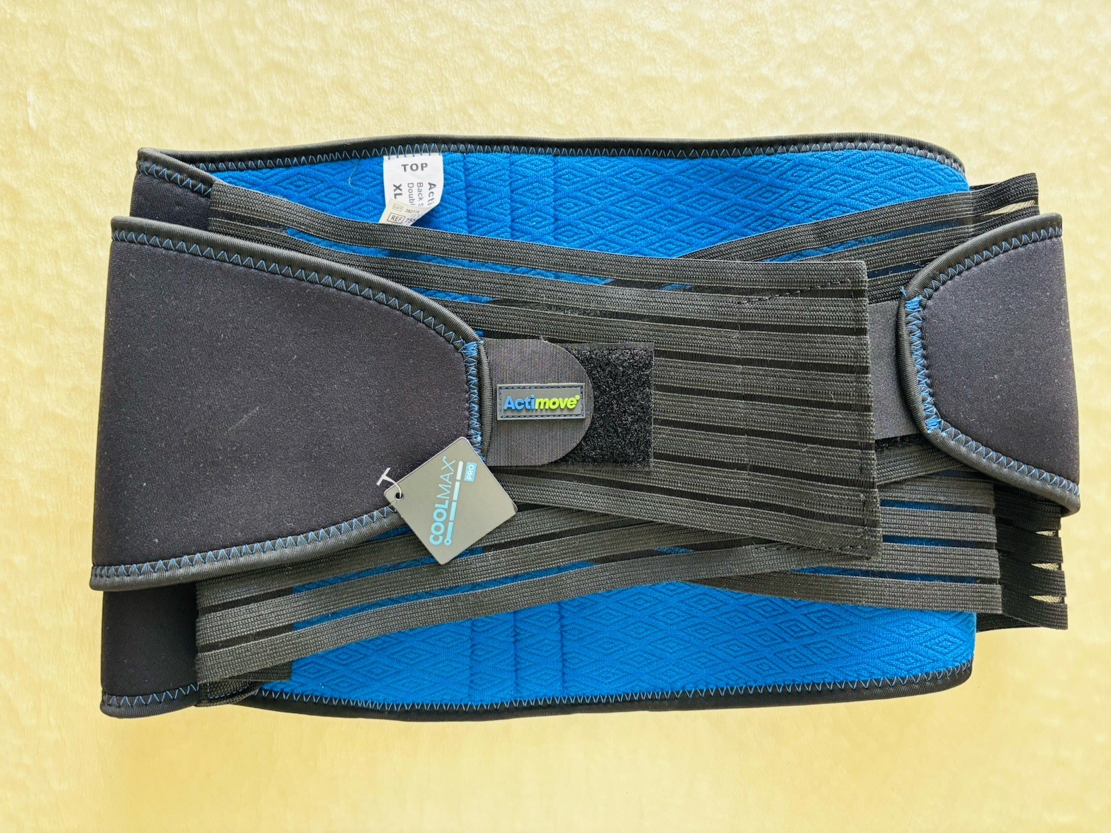 “NEW” Actimove Sports Back Support Belt XL Adjustable Double Layer Compression