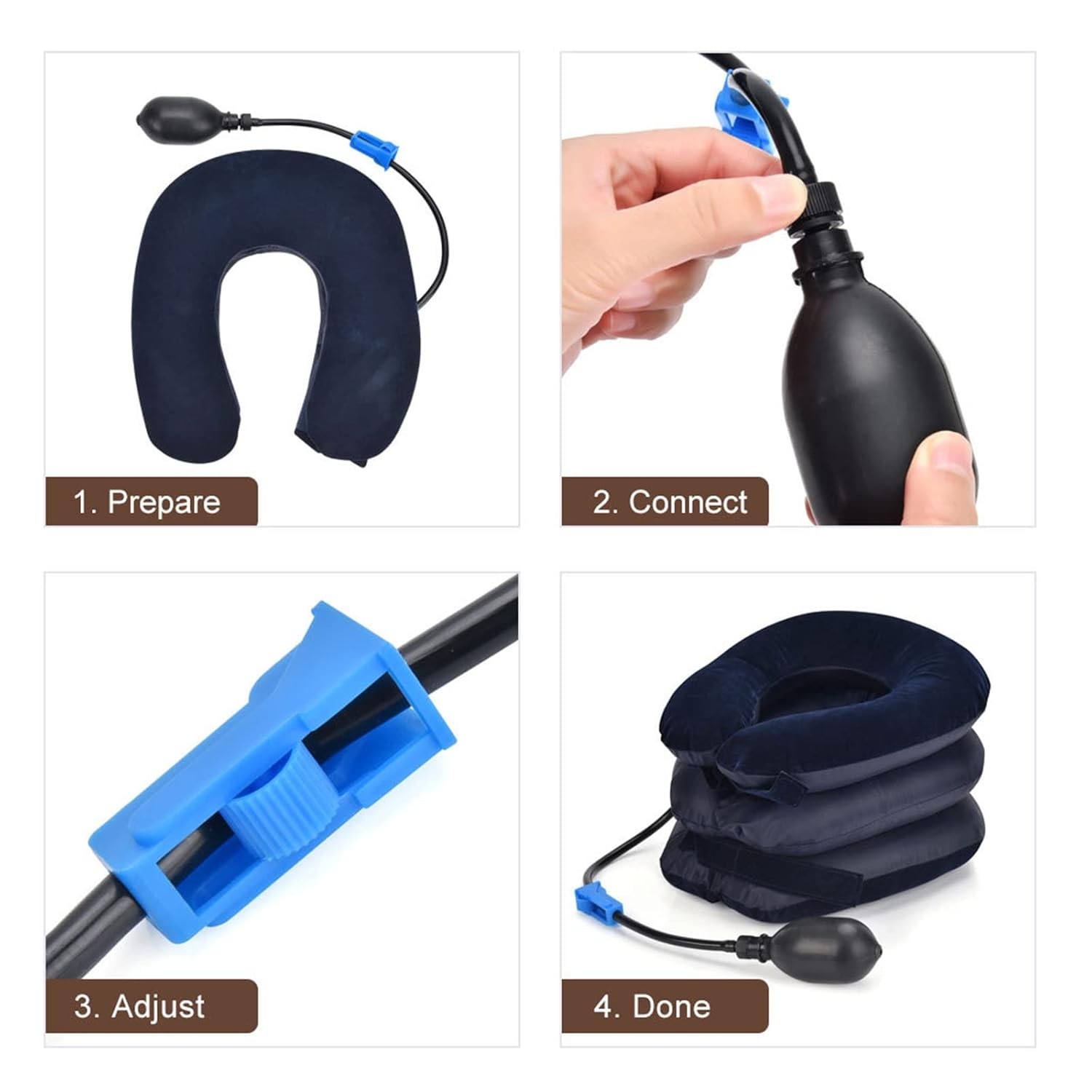 Cervical Neck Traction Device Collar Brace Support Pain Relief Stretcher Therapy
