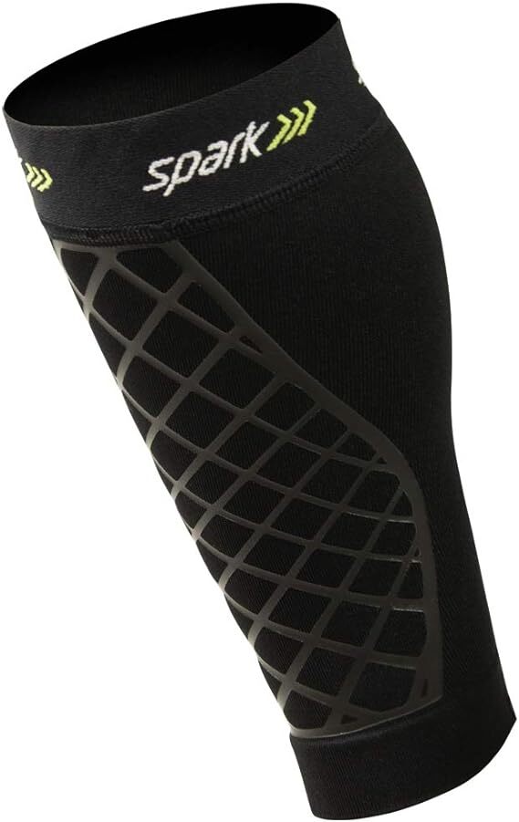 Spark Kinetic Compression Calf Sleeve with Embedded Kinesiology Tape LARGE- Calf