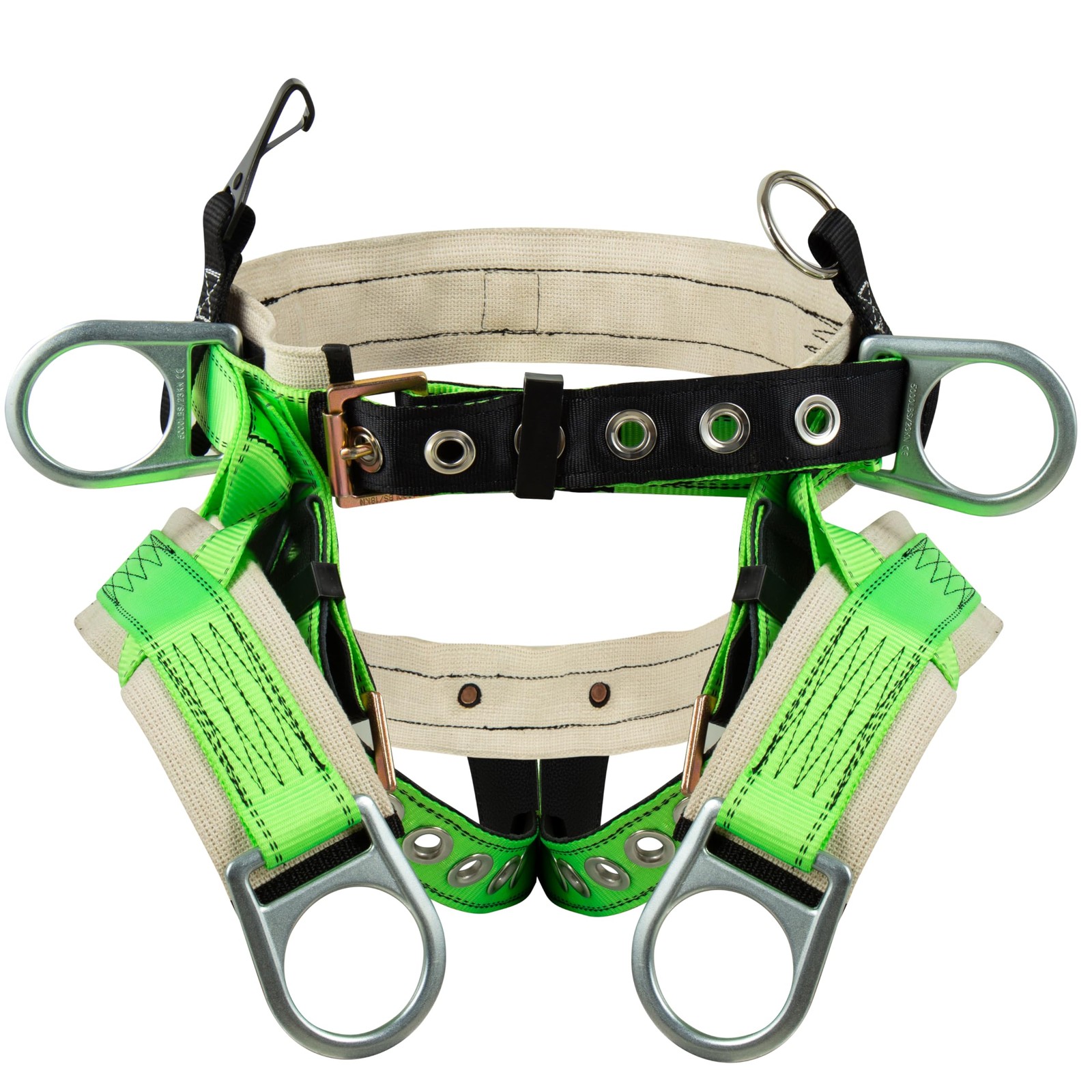 15-507 Cotton Arborist Saddles, Heavy-Duty Work Positioning Saddle with 4 D-R…