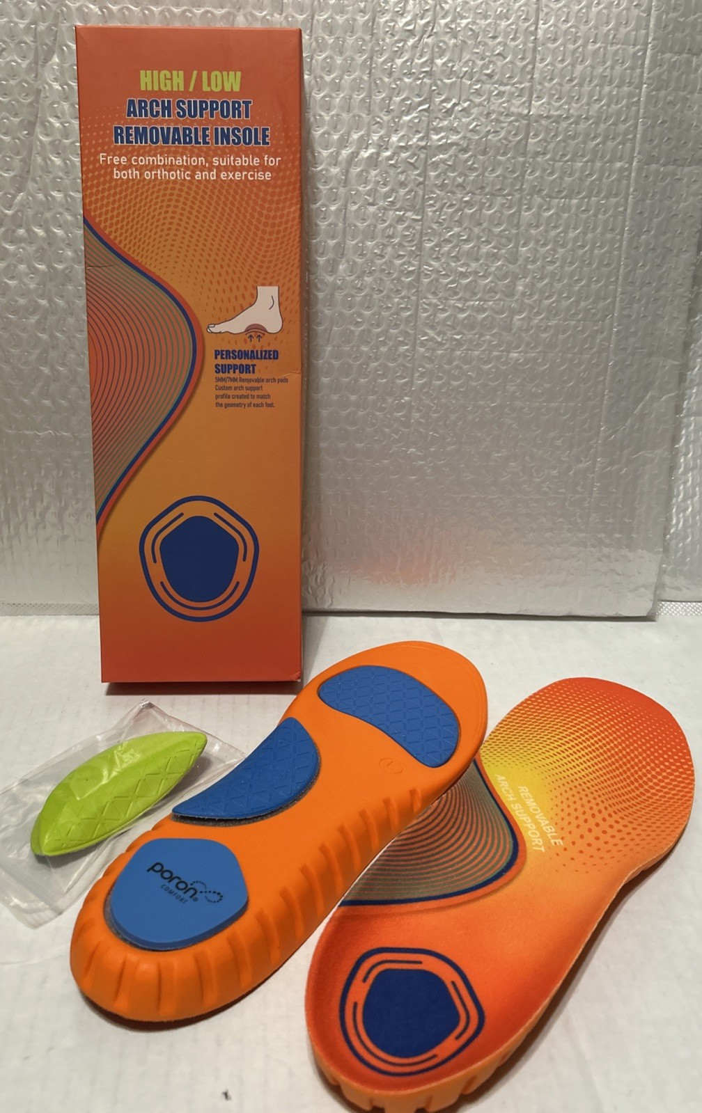 High/Low Arch Support – REMOVABLE- Insole for Men/Women L