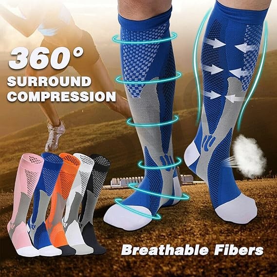 20-25mmHg Compression Socks for Men Women Sports Travel Pregnancy Circulation