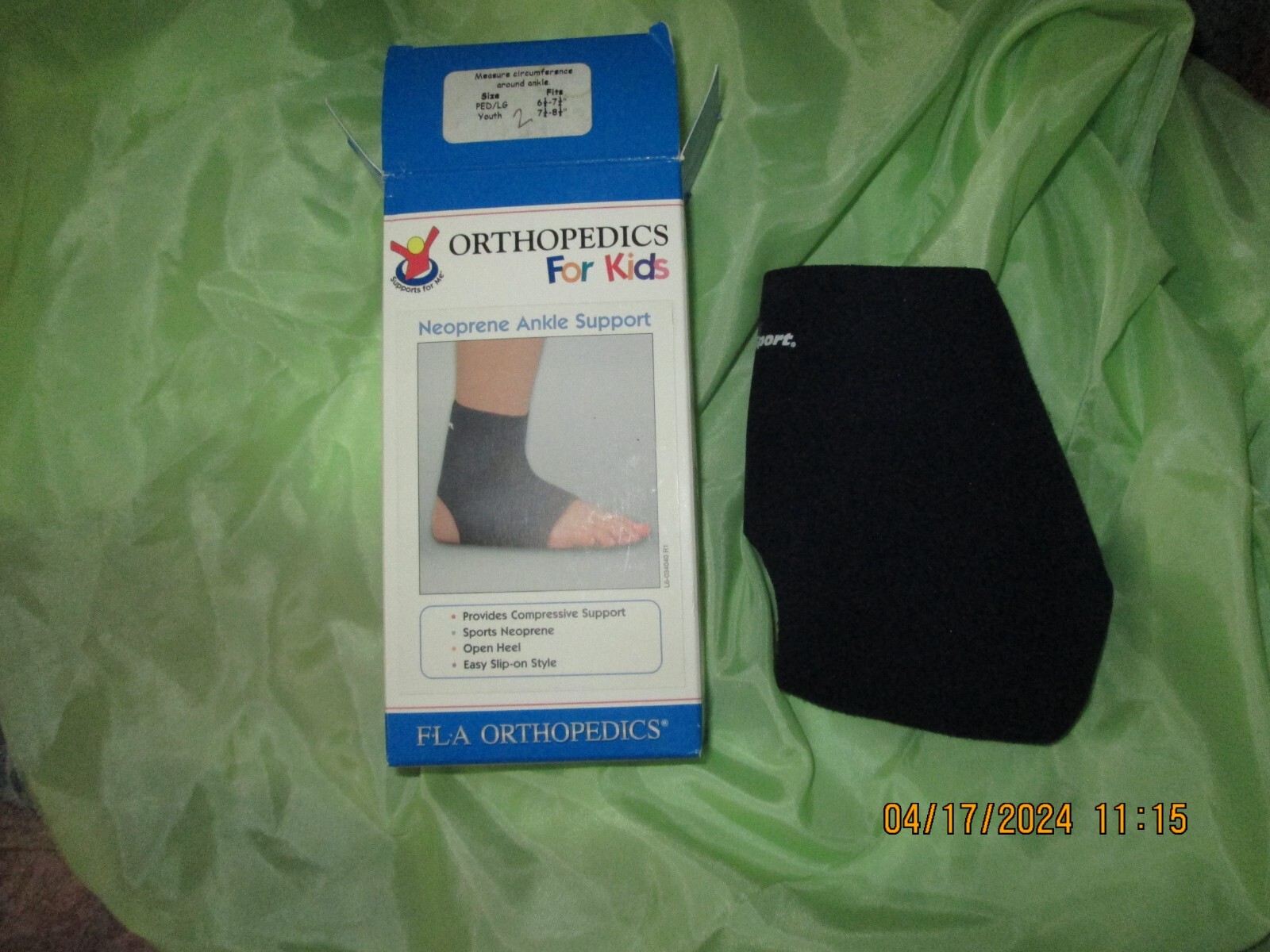 Pediatric & Youth Neoprene Ankle Support Sleeve Brace, FLA Youth