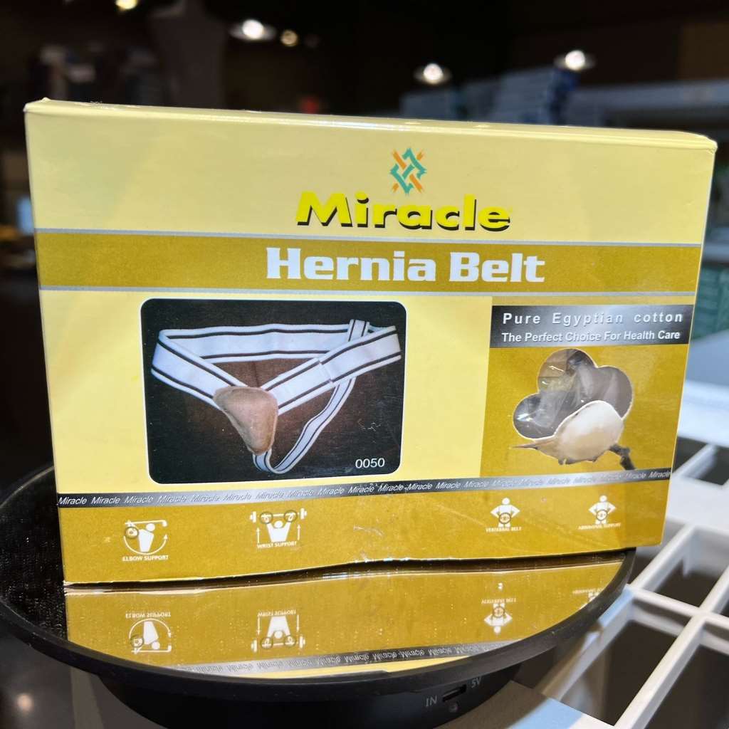 Miracle Hernia Belt (Left Side X-Large) made with pure Egyptian cotton