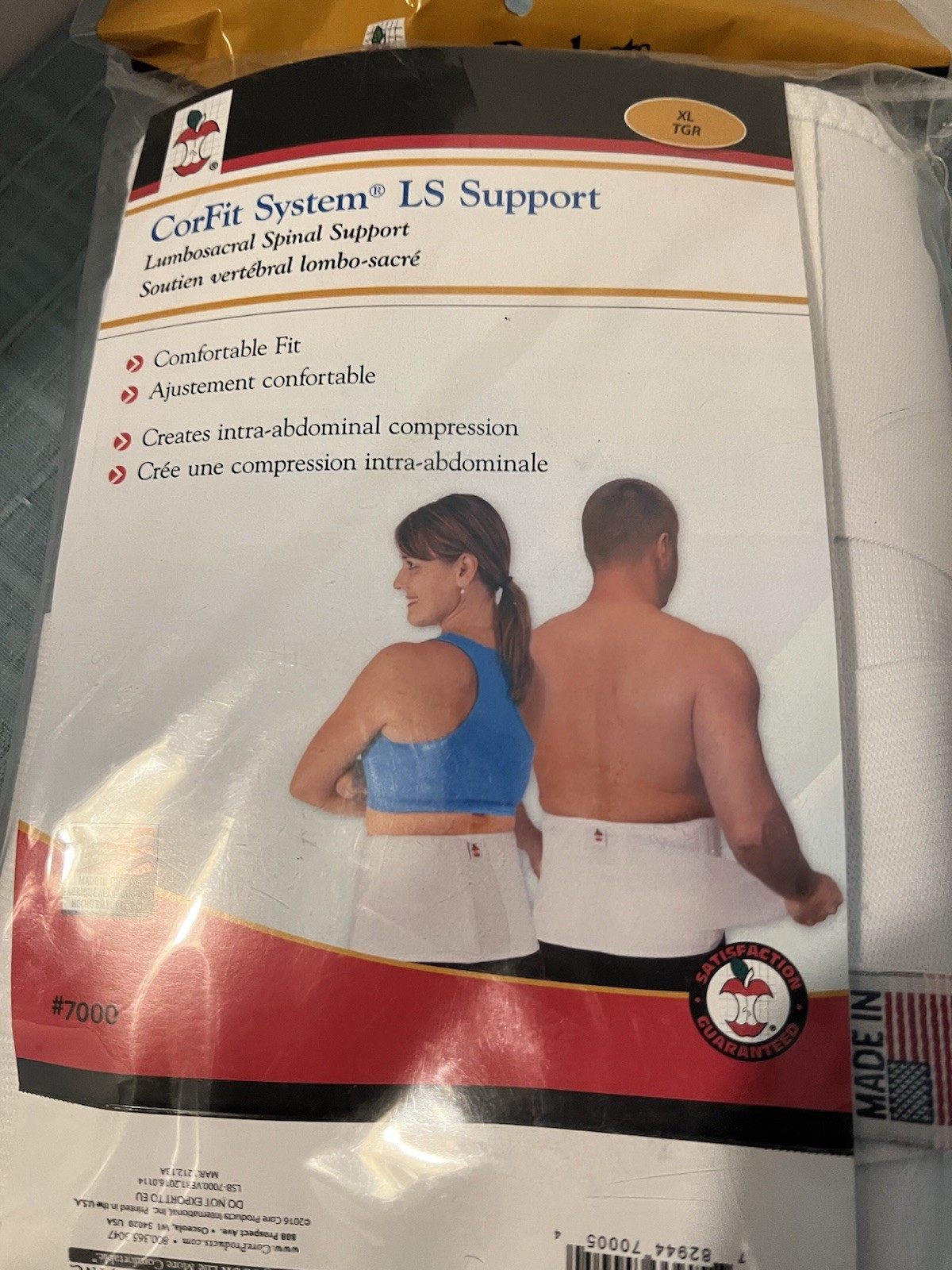 Core Products Corfit LS Back Support Compression Eases Pain Stabilize XL NEW