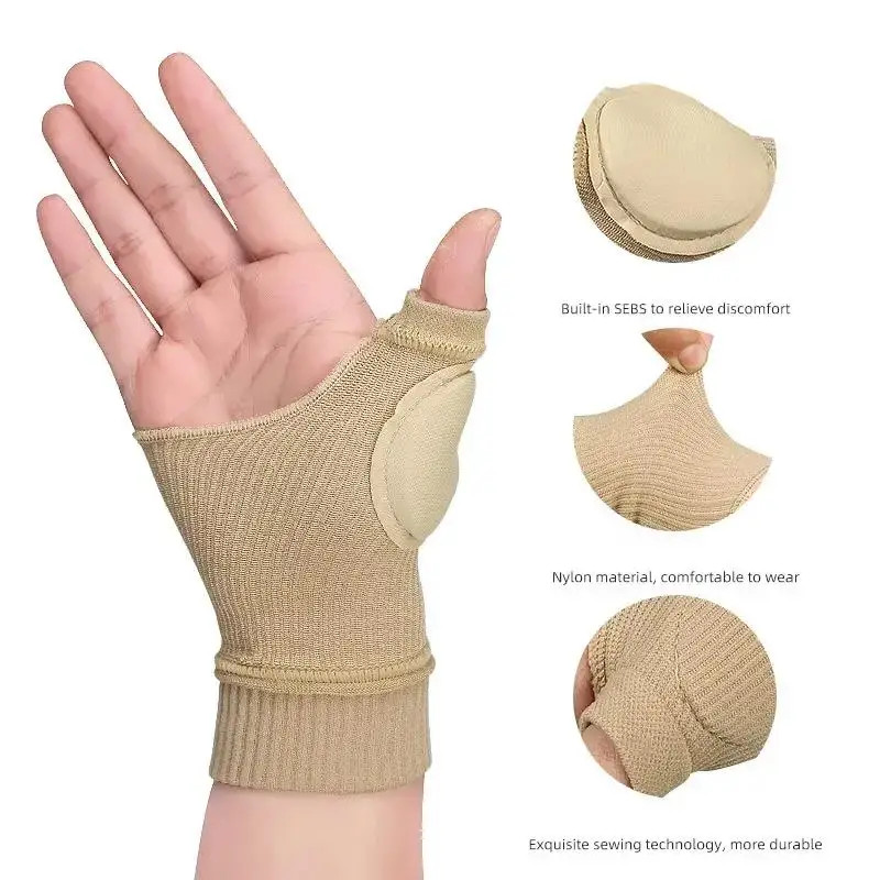1Pair Wrist Thumb Compression Arthritis Gloves, Breathable Wrist Support Brace W
