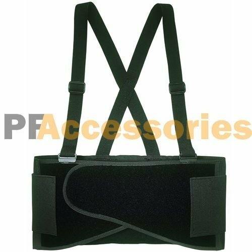 Heavy Duty Lift Lumbar Lower Back Waist Support Belt Brace Suspenders for Work