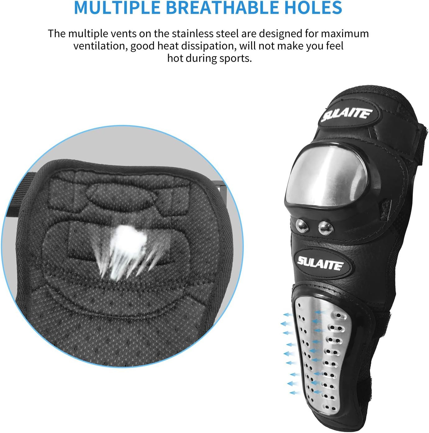 Knee & Elbow Pads 4Pcs Adjustable Motocross Protective Gear Set | 2-in-1 Set,EVA