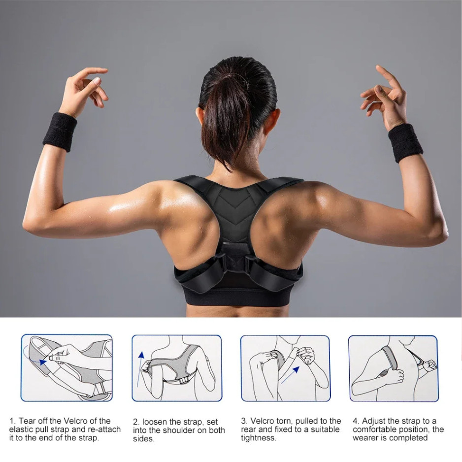 Posture Corrector Adjustable Back Brace Shoulder Support Clavicle Belt Men Women