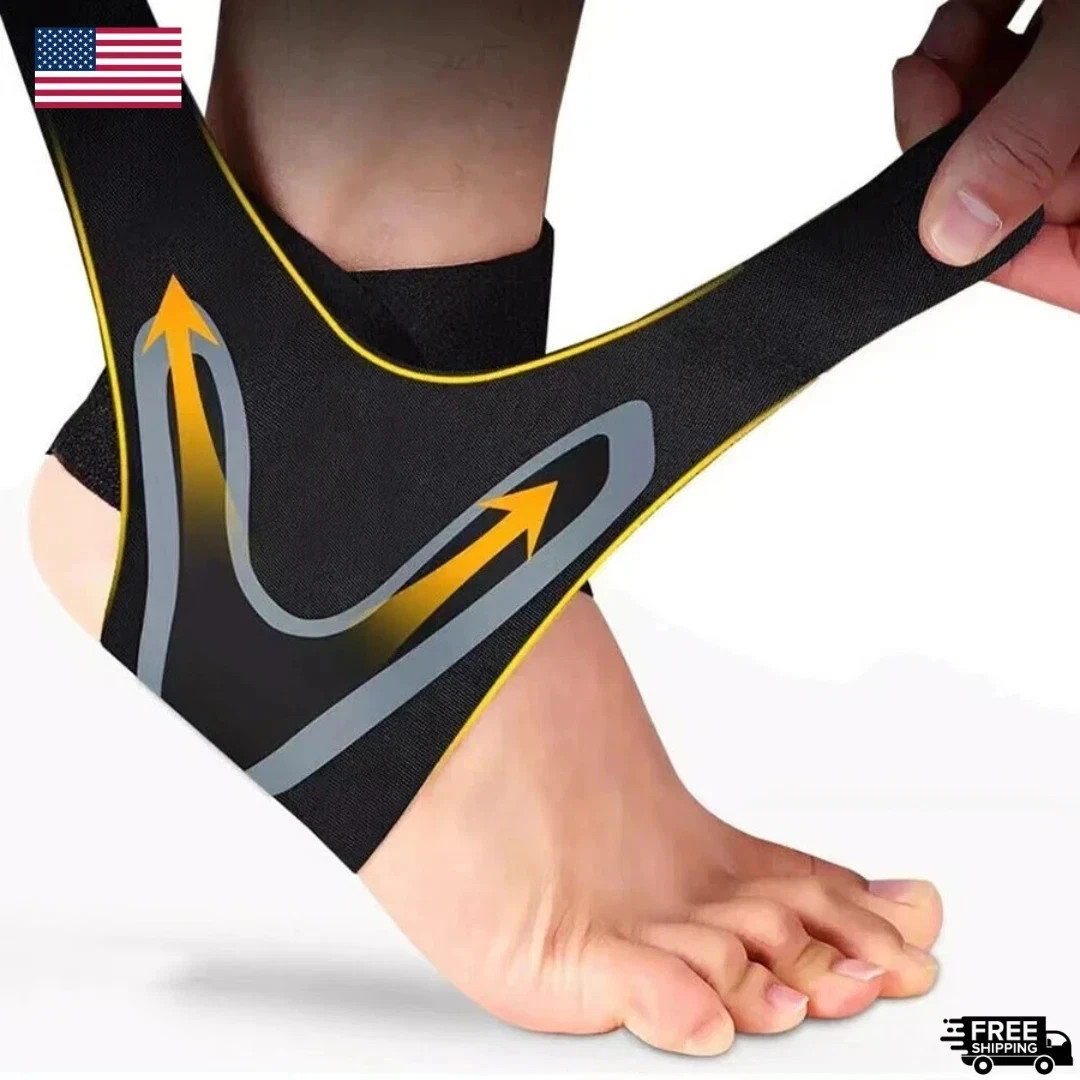 Ankle Brace Support Compression Sleeve Pain Relief Plantar Fasciitis Foot Wrap