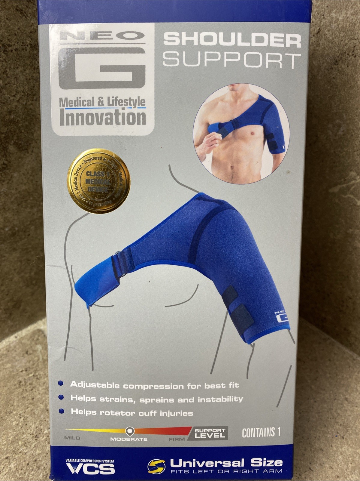 Neo G Shoulder Support Brace #896 Universal Fits Right or Left Arm
