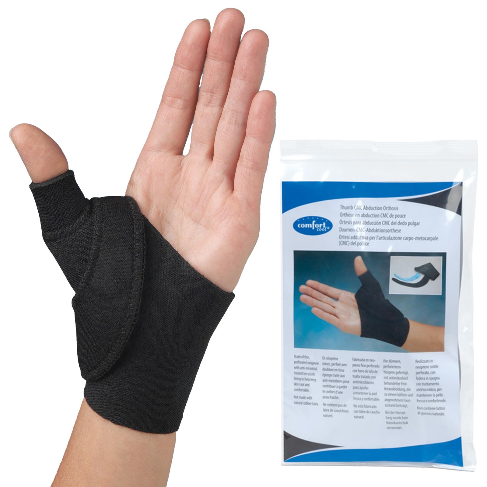 Bio-Foam Comfort Cool Thumb Cmc Restriction Splint Provides Direct Support For