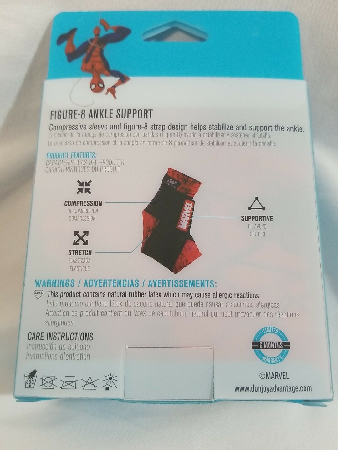 DONJOY ADVANTAGE MODERATE FIGURE 8 ANKLE SUPPORT – YOUTH – SPIDERMAN