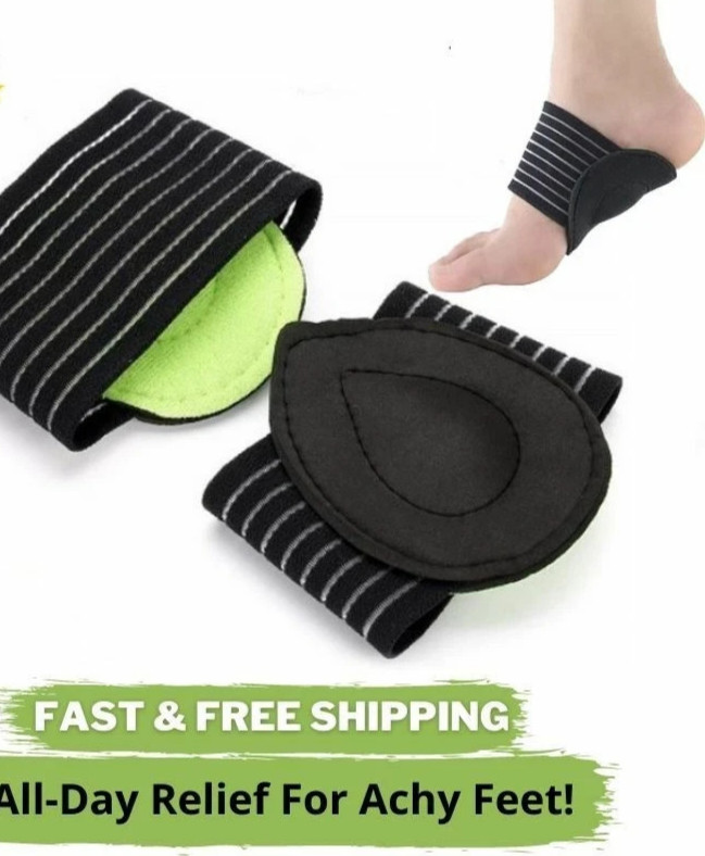 Cushioned Foot Arch Support for Plantar Fasciitis, Fallen Arches,2 Pair