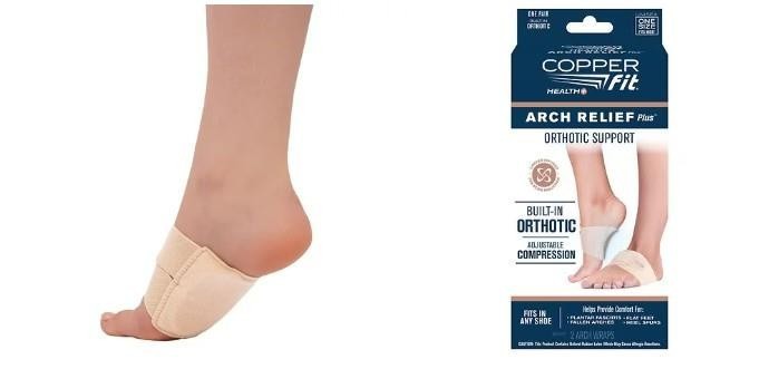 Copper Fit Health Unisex Arch Relief Plus Built-In Orthotic Support