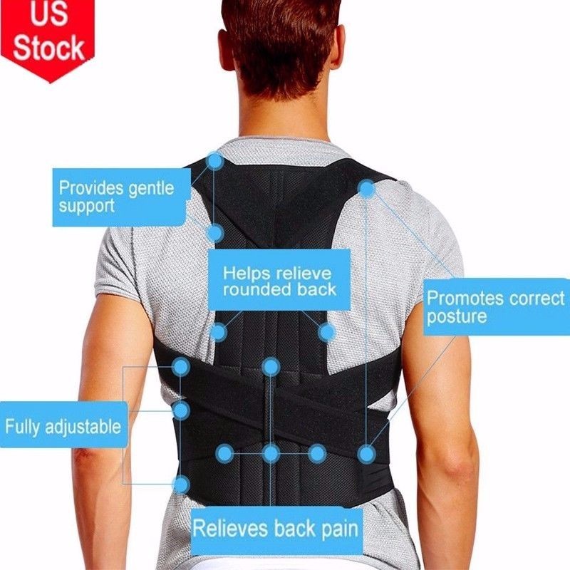 Magnet Therapy Body Posture Corrector Back Pain Belt Brace Shoulder Support Belt