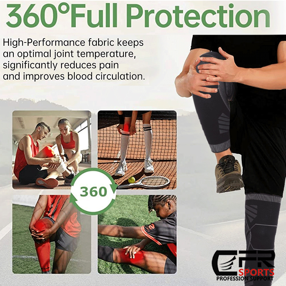 Compression Thigh Sleeve Leg Calf Pain Relief Socks Knee Brace Support Men Women