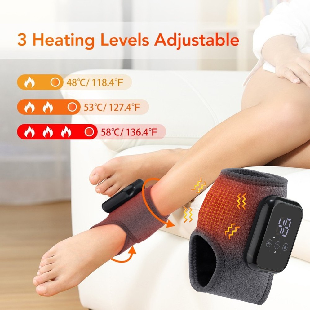 REchargeable Vibration Foot Massager Ankle Joint Protection 3 Mode Heating Strap