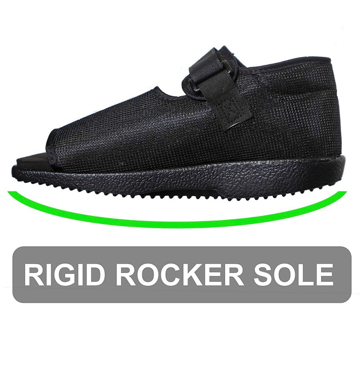 Mars Wellness Post Op Broken Toe/Foot Fracture Square Toe, Large (Men10.5-21)