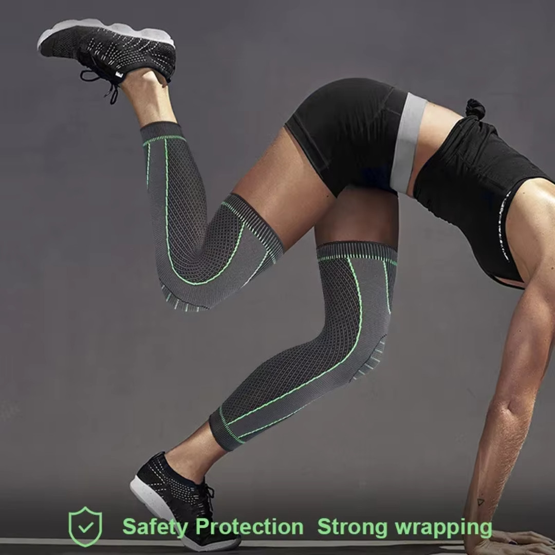Full Long Knee Brace Leg Compression Sleeve Meniscus Tear Arthritis Joint Pain