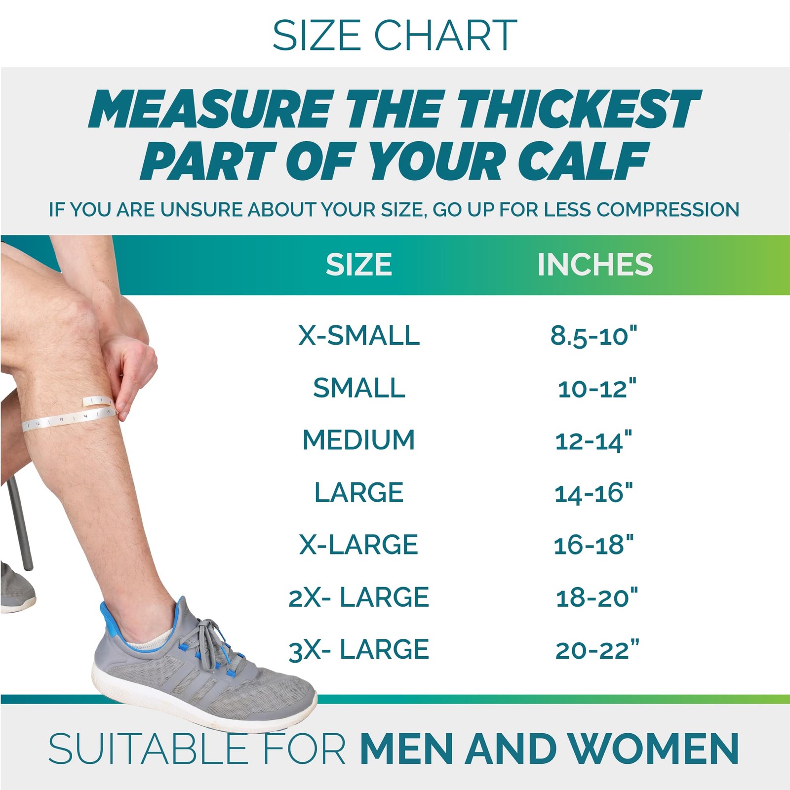 Calf Compression Sleeves Men Women Leg Sleeve Footless Socks Runners Sport