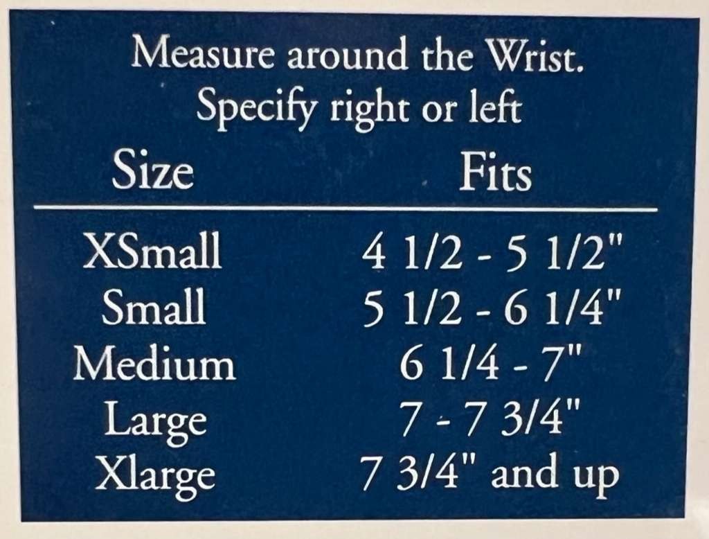 FLA Soft Form Elegant Wrist Support Beige Left Hand Small