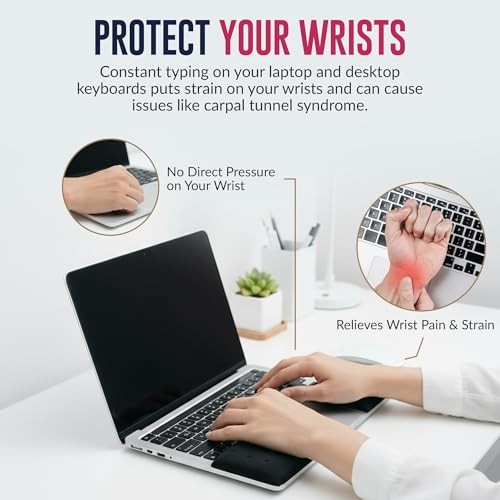 WavePads by PostureUp – Original Two Pack Adjustable Wrist Rests for Black