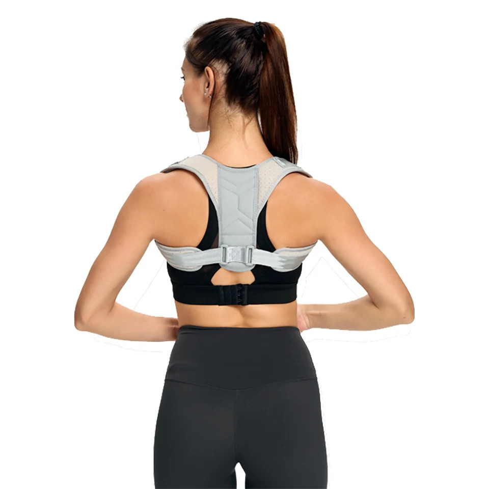 Adjustable Back Posture Corrector Neck Brace Training Equipment Home Office Man