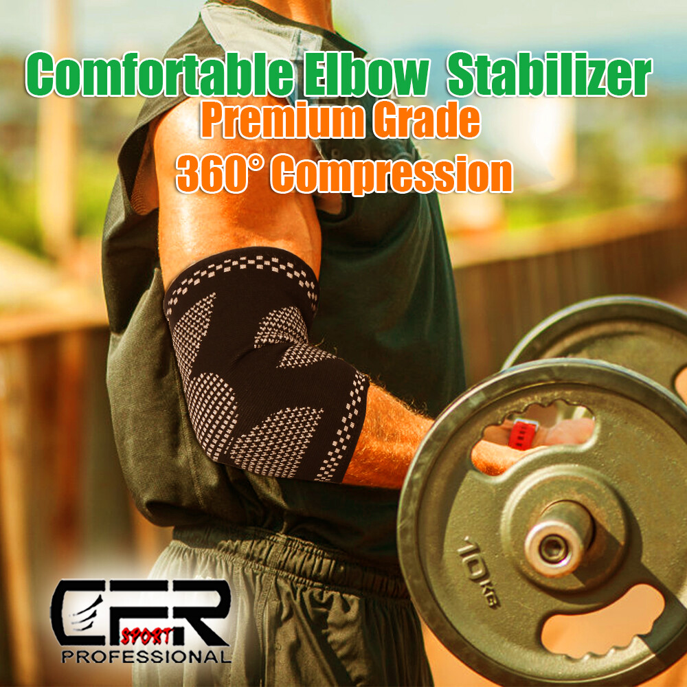 Copper Elbow Brace Support Compression Sleeve Arthritis Tendonitis Joint Pain DS