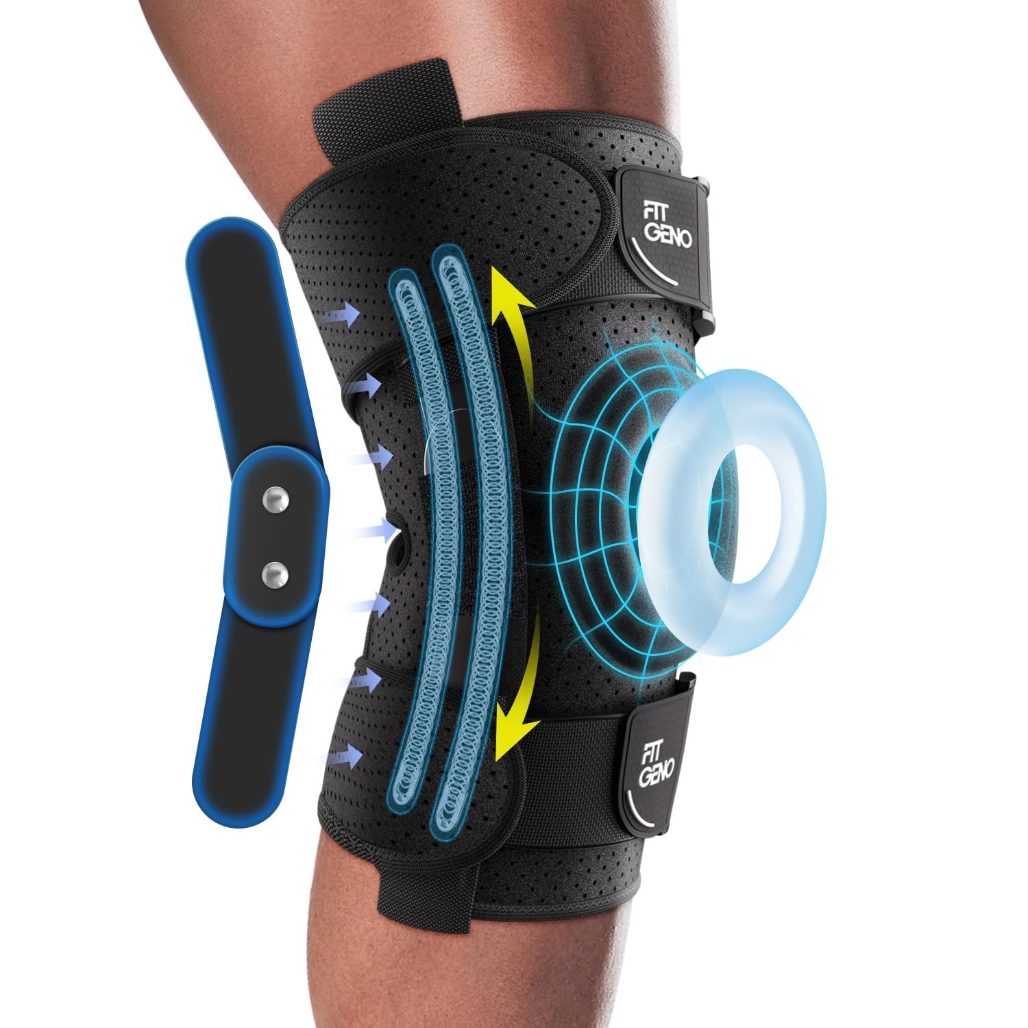 Fit Geno Hinged Knee Brace for Meniscus Tear: Adjustable Knee Support for Knee