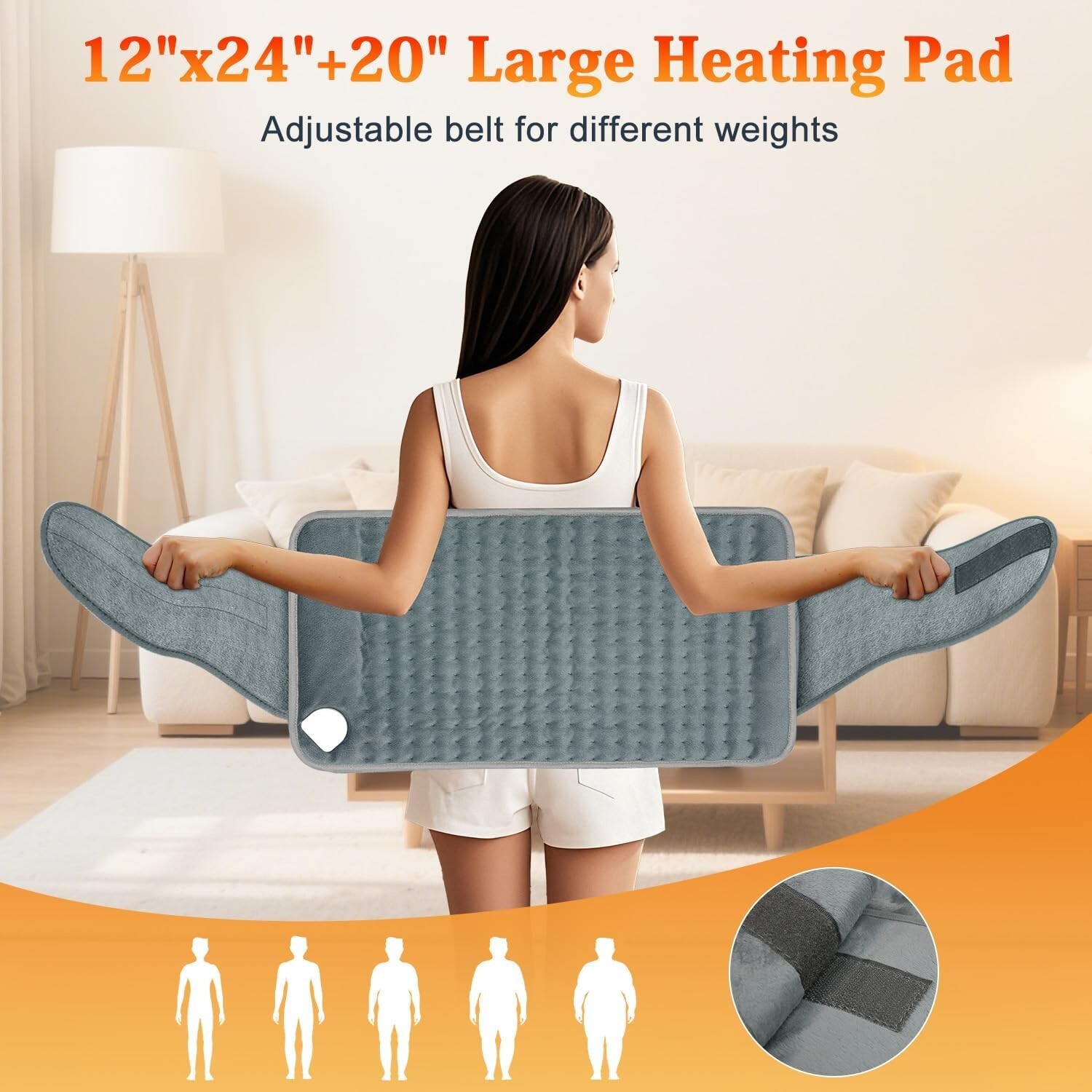 Heated Back Braces, Breathable Back Support Belt with Heating Operated by Rec…