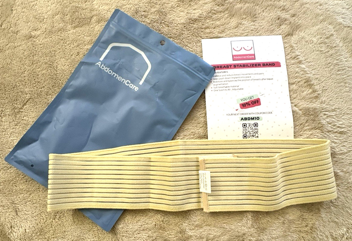 Abdomencare Breast Implant Stabilizer Band I Post Surgery Breast Band Chest Comp